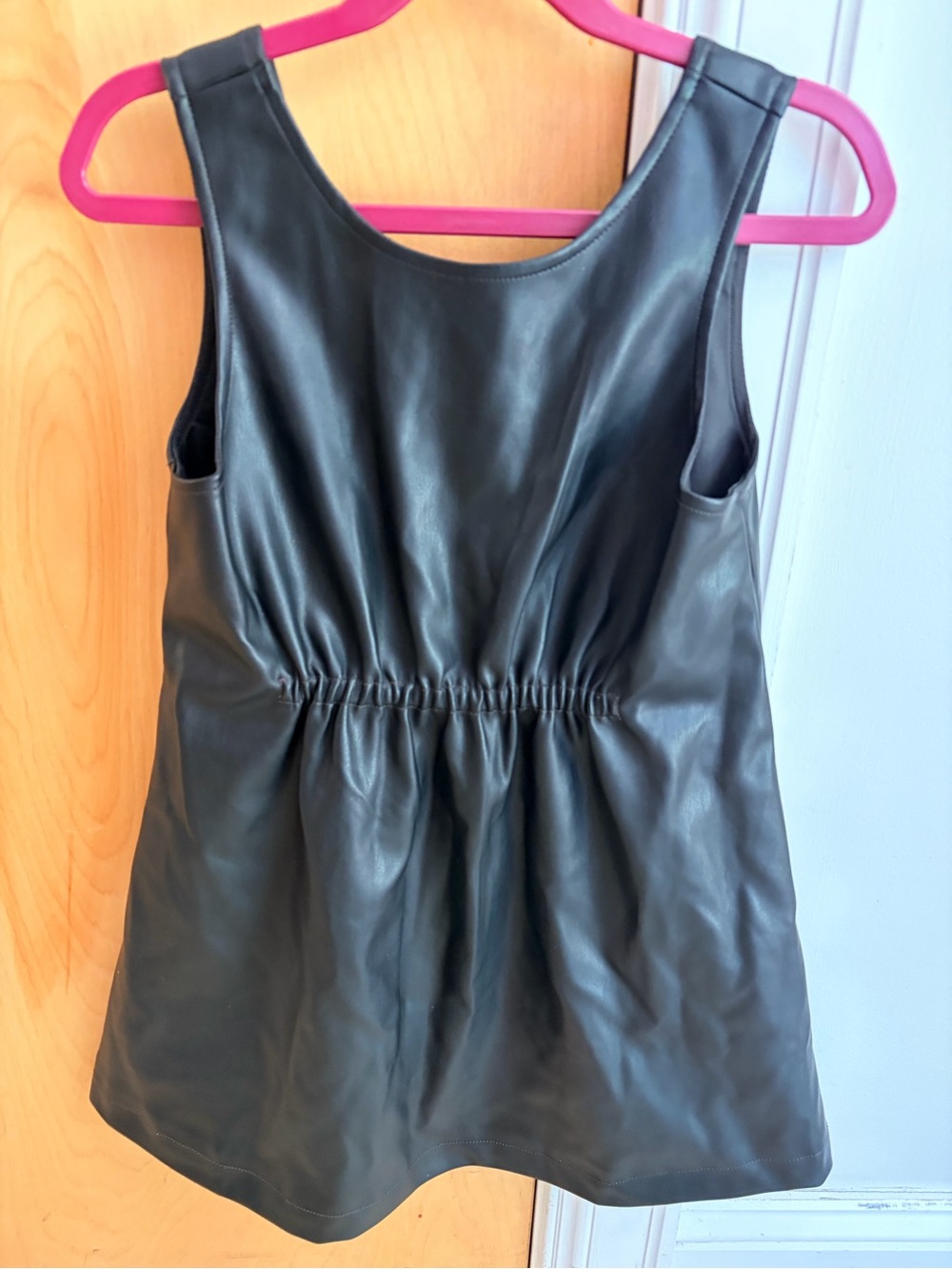 NWT Gap Kids Black Faux Leather Dress Size 6-7